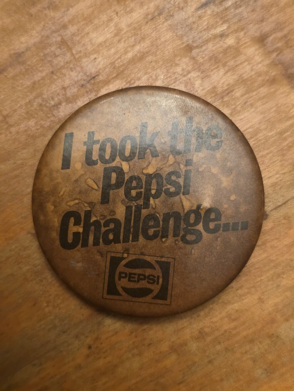 Vintage Pinback Pin Button Retro I took the Pepsi Challenge